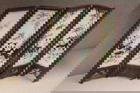 Chinese table screen: 6 3/4" tall
