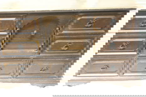 Vintage Wooden Music Jewelry Box: 17 3/4" across