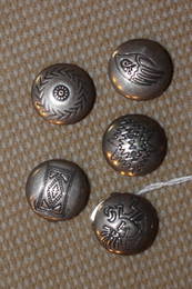 Native American Sterling Top Button Covers