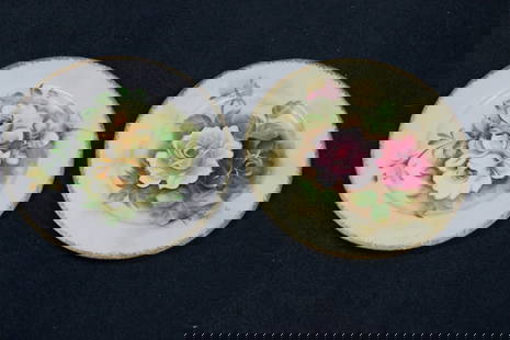 A Lot Of Two Hand Painted Japanese Plates: Most Likely From The 1990's - Both Signed - One Signed As Nagasaki and The Other One Unknown. Both Measures at 10 5/8" In Diameter