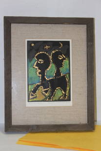 An Acrylic on Paper Painting by Romeike-Wisniewski: dated 1988 - well known Florida artist - overall= 9 7/8" x 12 1/2"