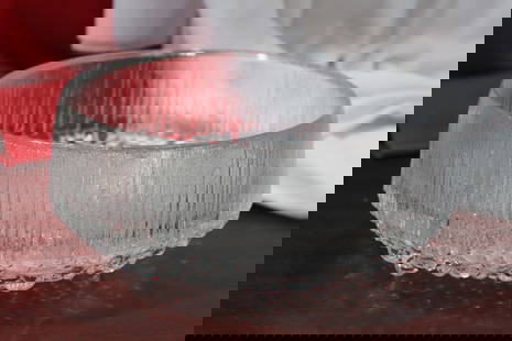 An Unusual Form Crystal Bowl: 7 1/2" in diameter
