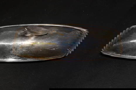 A Silverplated Butter Dish by Blackington: With glass insert - 8 1/4 inches long