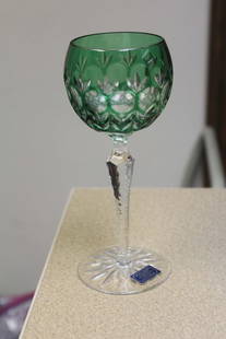Godinger Cut Glass Goblet: 8 inches tall