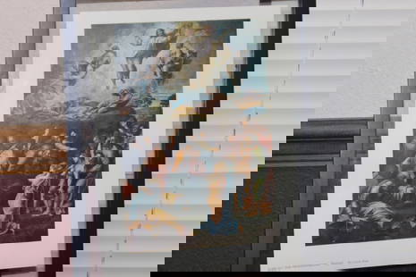 A Framed Print by Raphael: Overall= 15" x 12"