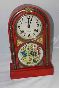 Antique Chinese Marriage Clock Working Condition: 17 7/8" Tall