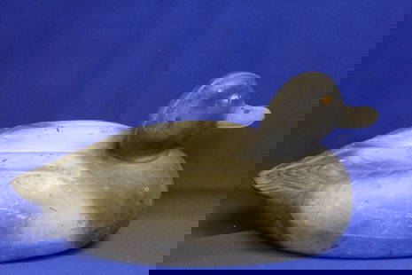 A Vintage Plastic Duck Decoy: 13 inches long