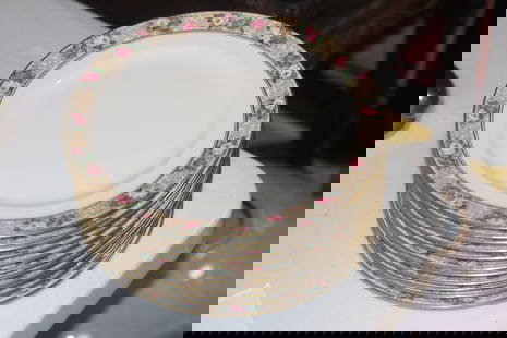 Set of 11 Ahrenfeldt Limoges Luncheon Plates: Ahrenfeldt Limoges Depose luncheon plates - 8 3/4" in diameter