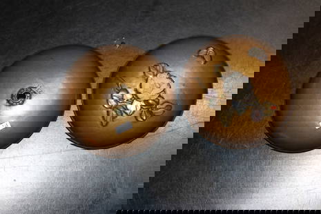 Antique Edo Period Shibayama Manju: signed - made out of lacquer - 19th century - very rare - 1 5/8" in diameter