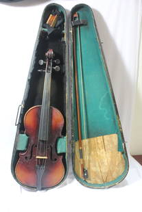A Copy of Antonius Stradivarius Violin: Cased - with bow