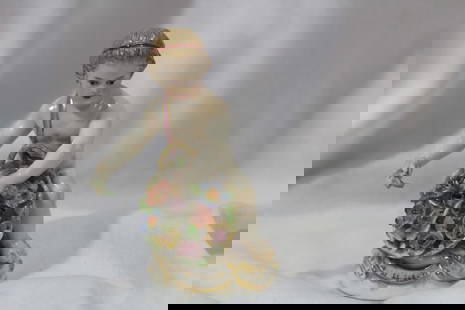 A Signed Meissen Figurine: 19th century - 3 1/2" tall