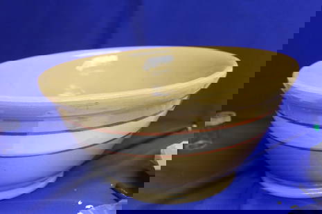 A Huge Unmarked Roseville Pottery Bowl: 15 inches in diameter - 7 1/4" tall
