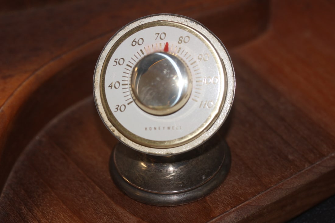 Sterling Tiffany and Co. Thermometer: please note: missing the probe - 3" tall