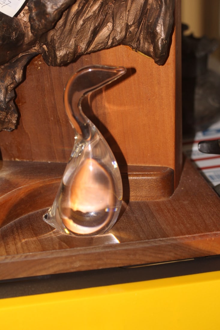 Steuben Art Glass Penguin: marked "Steuben" - 5 3/4" tall