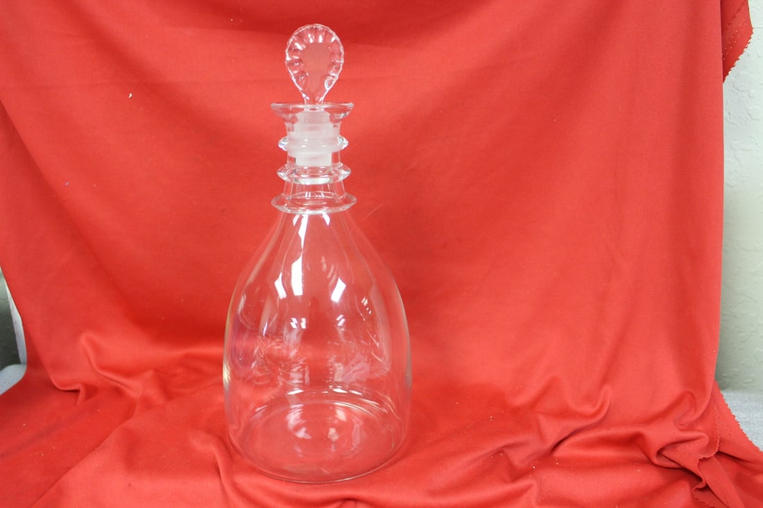 A Glass Decanter: possibly Steuben - 11" tall