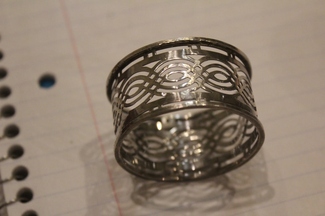 Silverplate Napkin Ring: as shown on photos