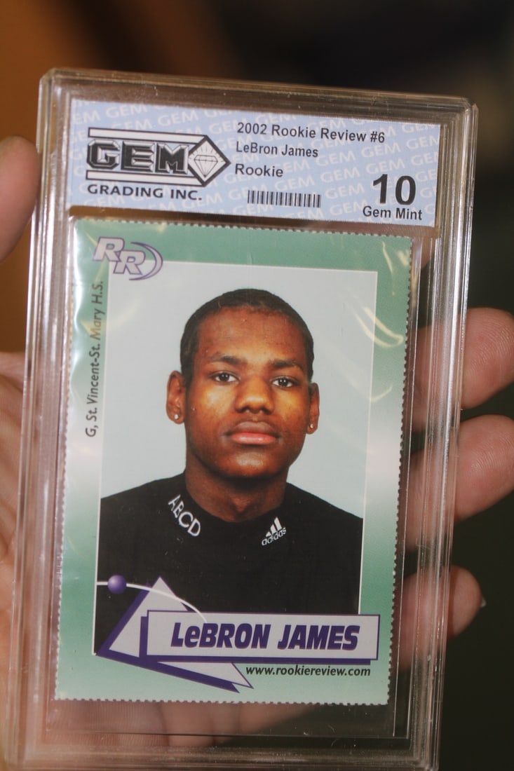 Graded LeBron James Rookie Card: graded perfect 10