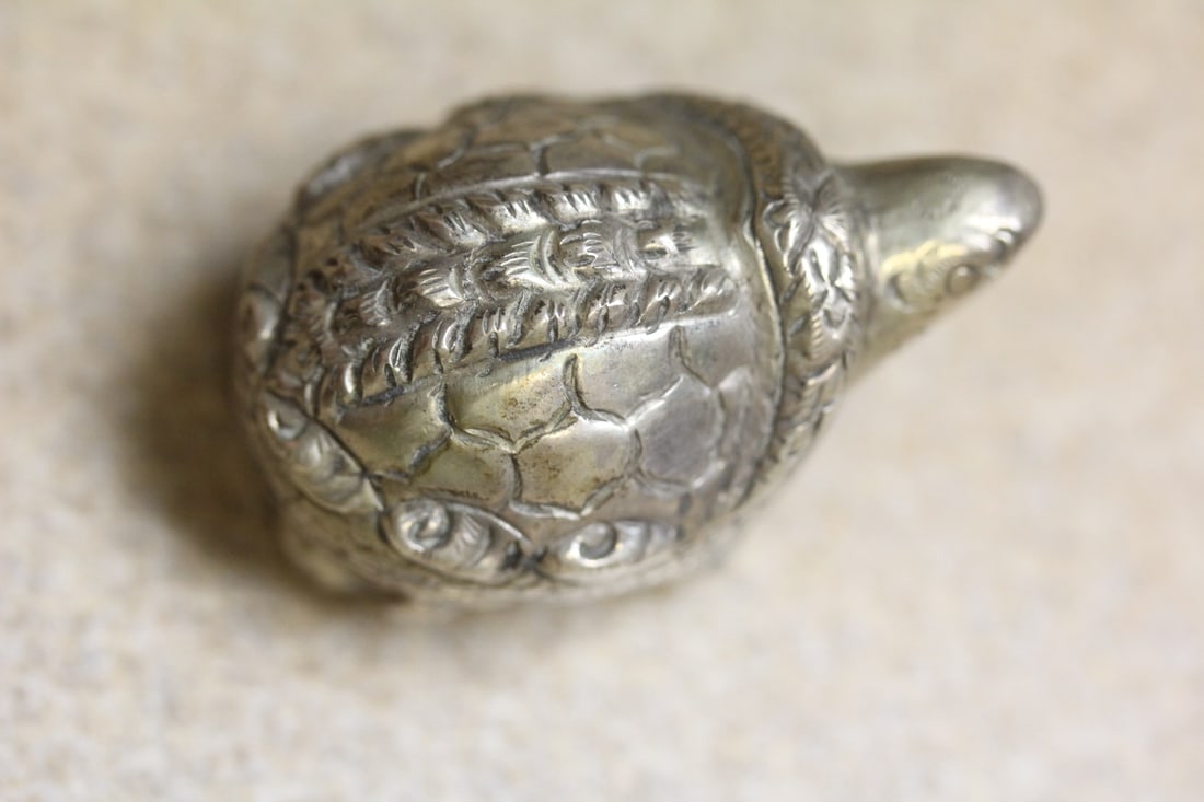 Sterling Turtle Trinket Box: marked - possibly Buccellati