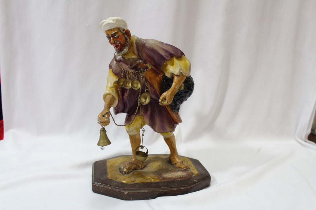 A Ceramic Morrocan Figurine: 10" tall - please note: worn
