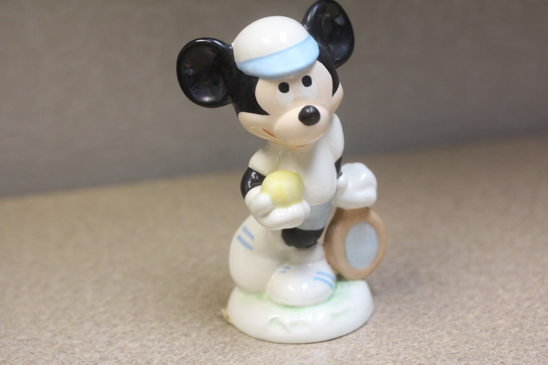 Goebel Disney Mickey mouse tennis figure: 4 1/8" tall