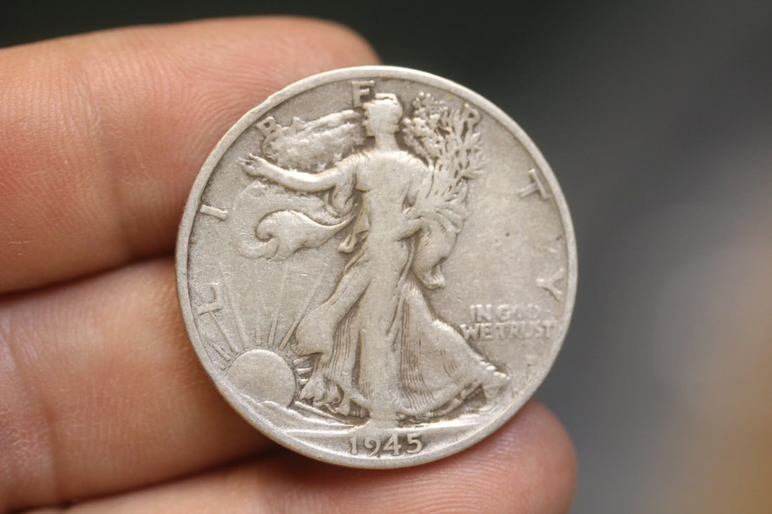 1945-S Walking Liberty Silver Half Dollar: 90% silver