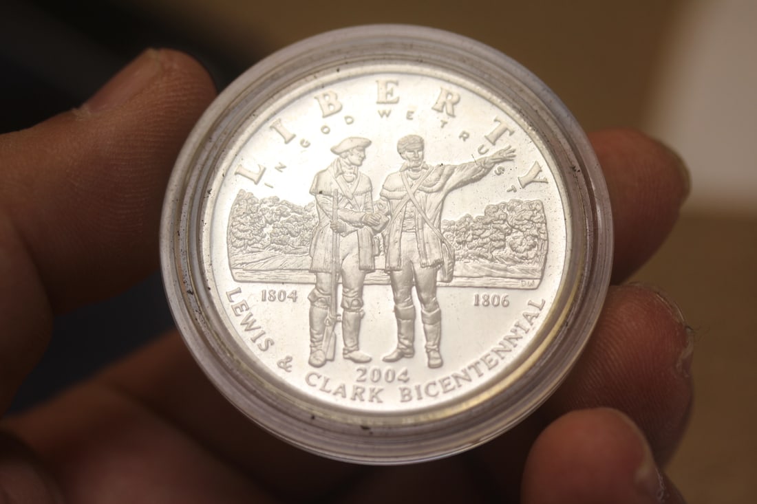 Lewis and Clark Bicentennial Silver Proof Dollar: as shown