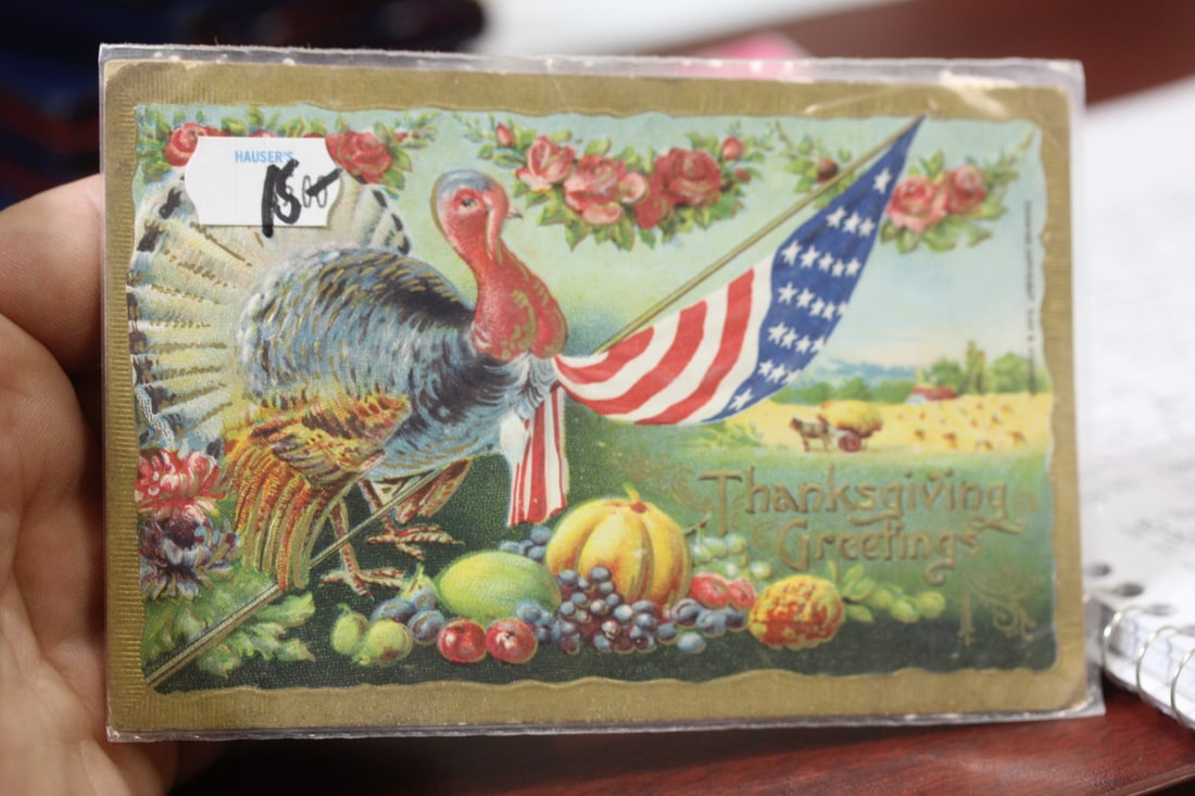 A Victorian Thanksgiving Greetings Post Card: as shown