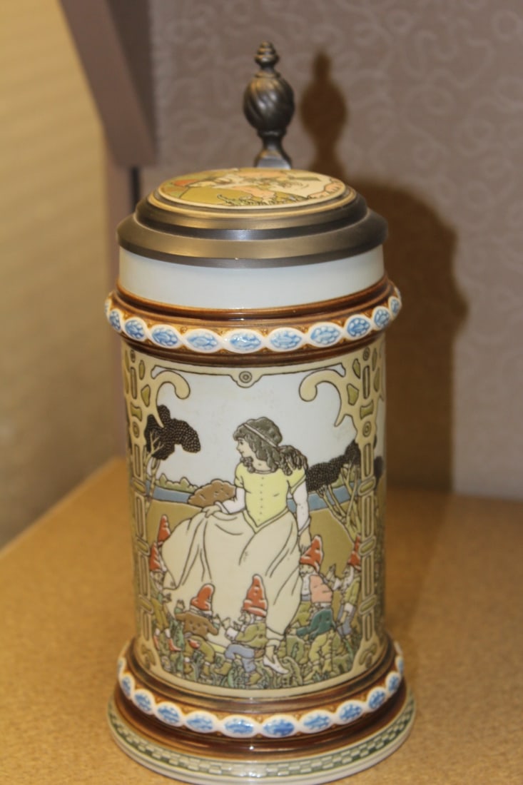 Beautiful Mettlach Stein: 9" tall - most likely from the 1980's