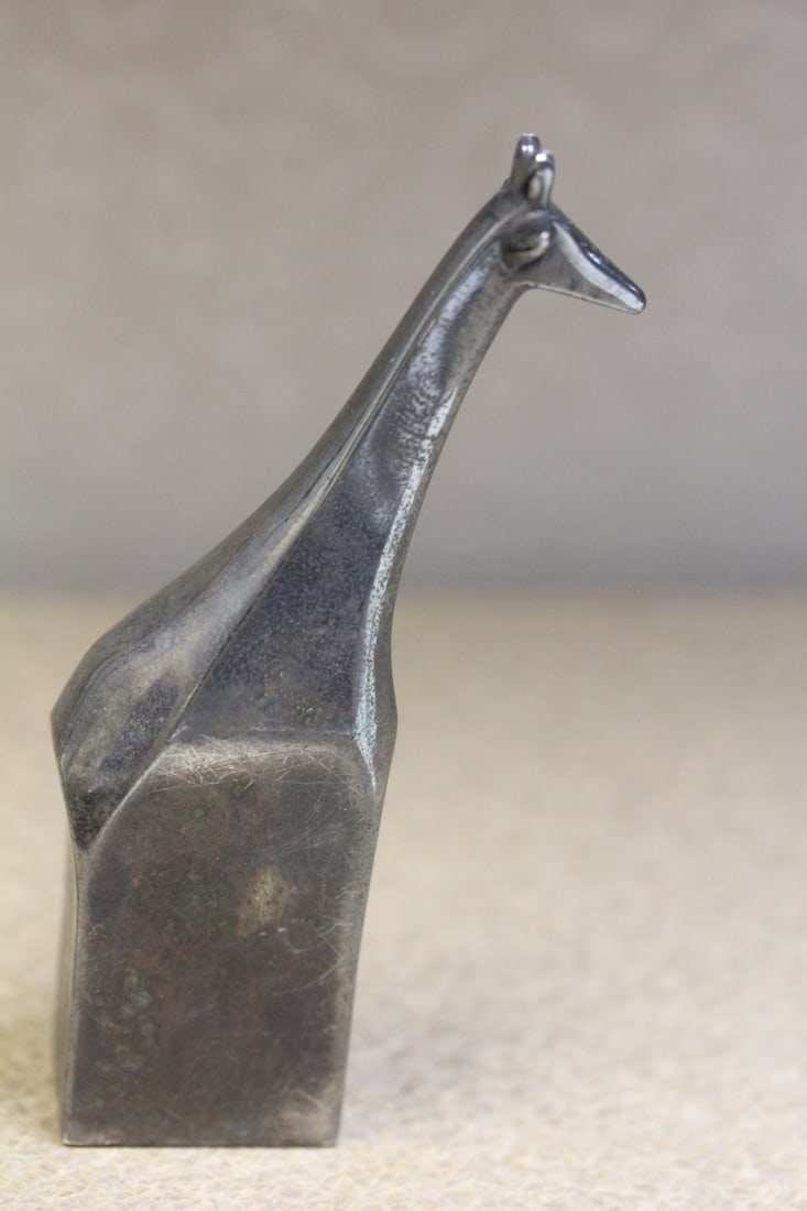 Dansk Metal Giraffe: silverplated - 4 1/4" tall