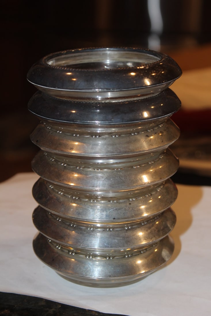 Lot of 7 Sterling Rim Coasters: 3 7/8" in diameter each