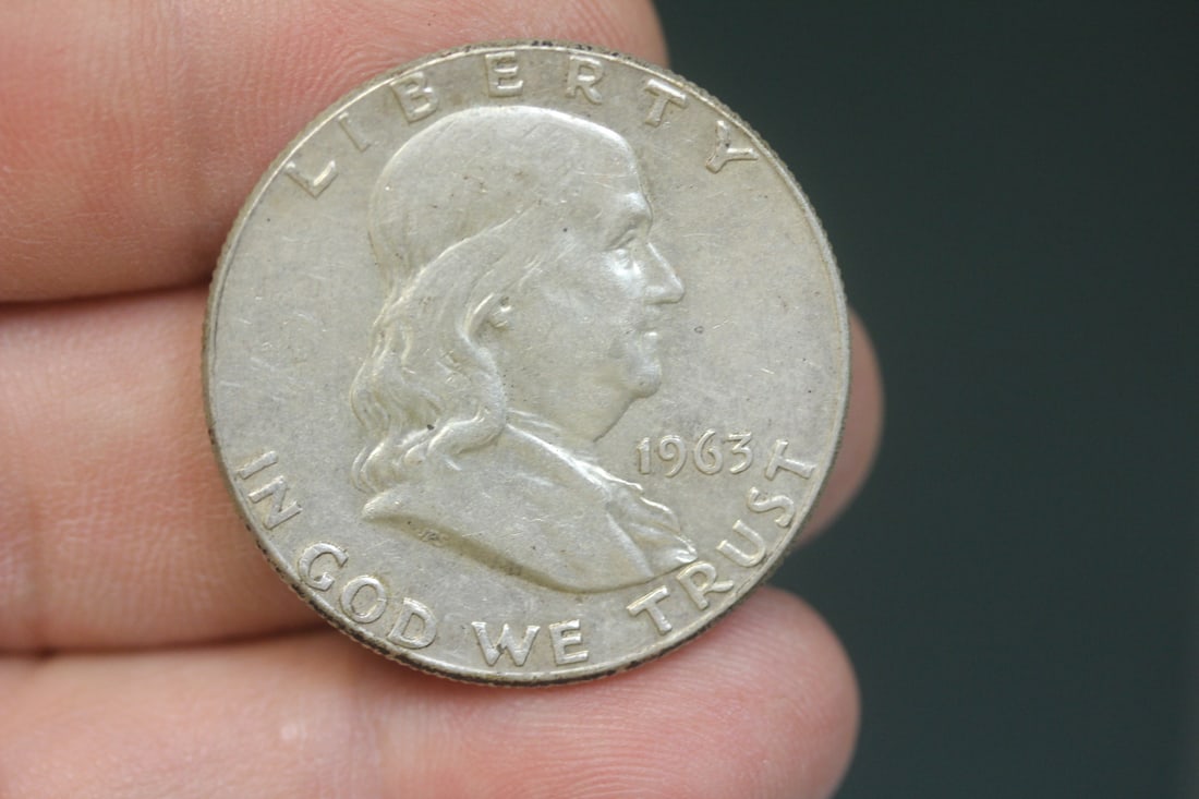 1963 Franklin Half Dollar: 90% silver