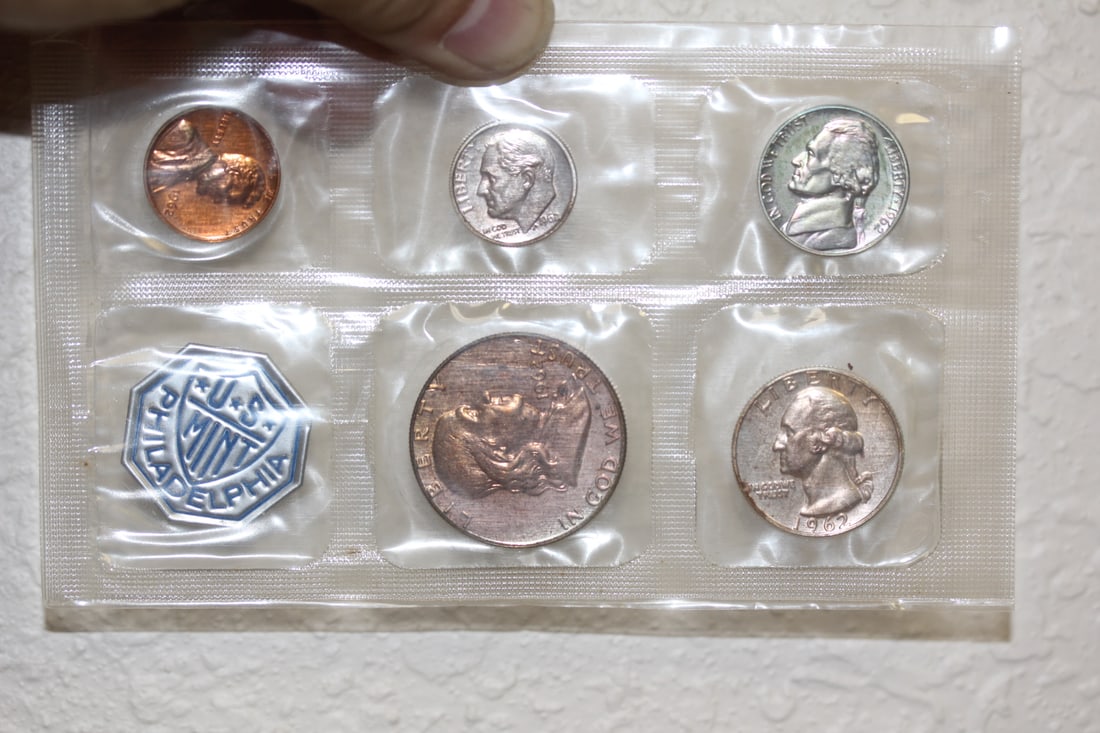 1962 US MintProof Coin Set: 90% silver