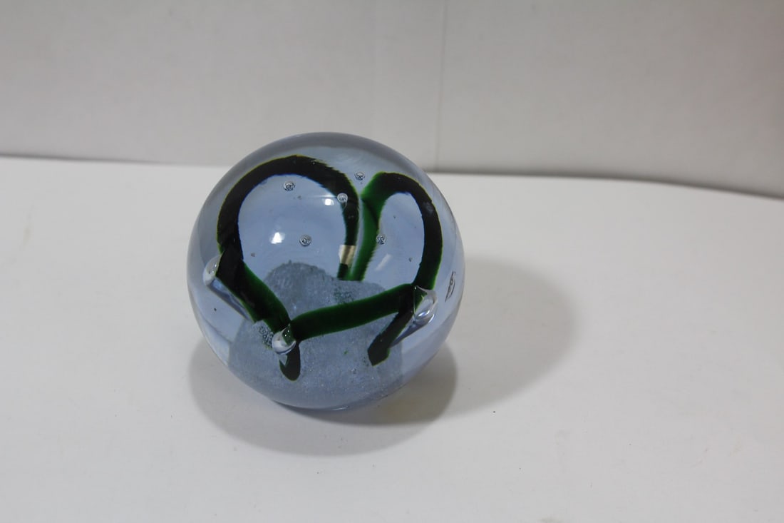 A Crystal Paperweight: 3 1/2" tall