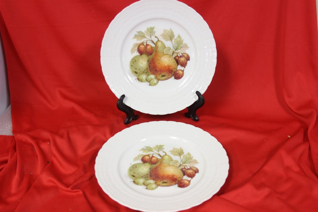 Pair of Hutschenreuther Plates: 8" in diameter