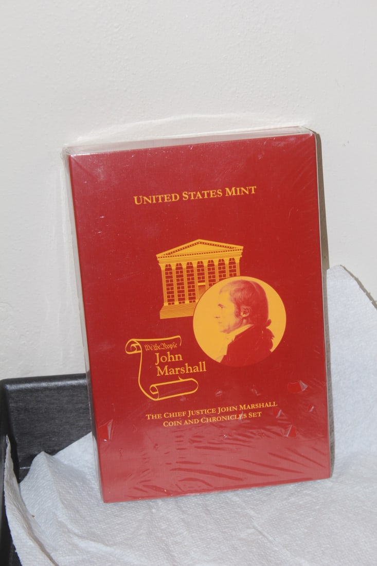 John Marshall US Mint Coin and Chronicles Set: still sealed - coin= 90% silver