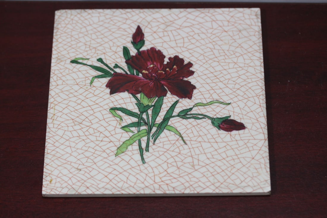A Vintage Danischburg Tile: 6 inches square