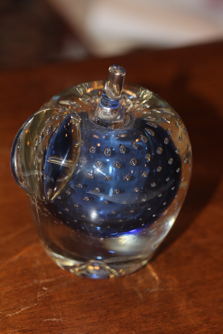 Control Bubble Apple Paperweight: 4 1/8" tall