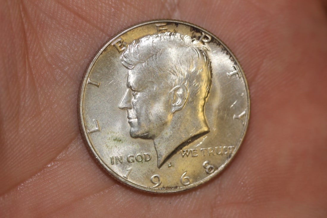 1968 Kennedy Half Dollar: 40% silver