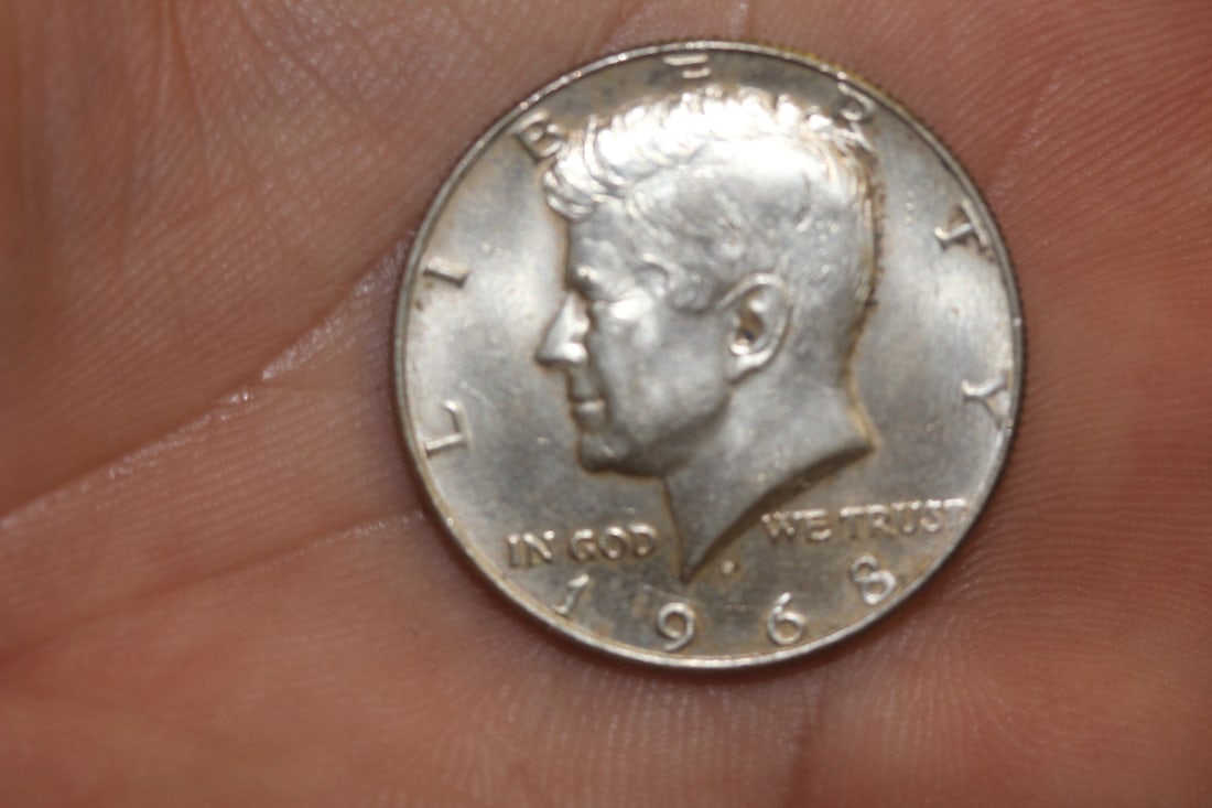 1968 Kennedy Half Dollar: 40% silver