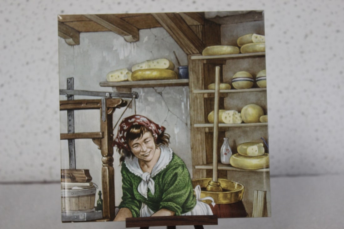 A Holland Mosa Tile: 6" square