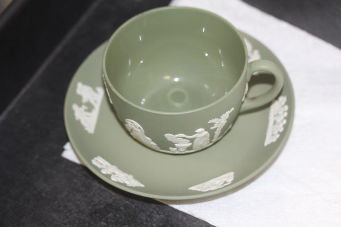 Wedgwood Jasperware Cup and Saucer: 5 1/2" in diameter
