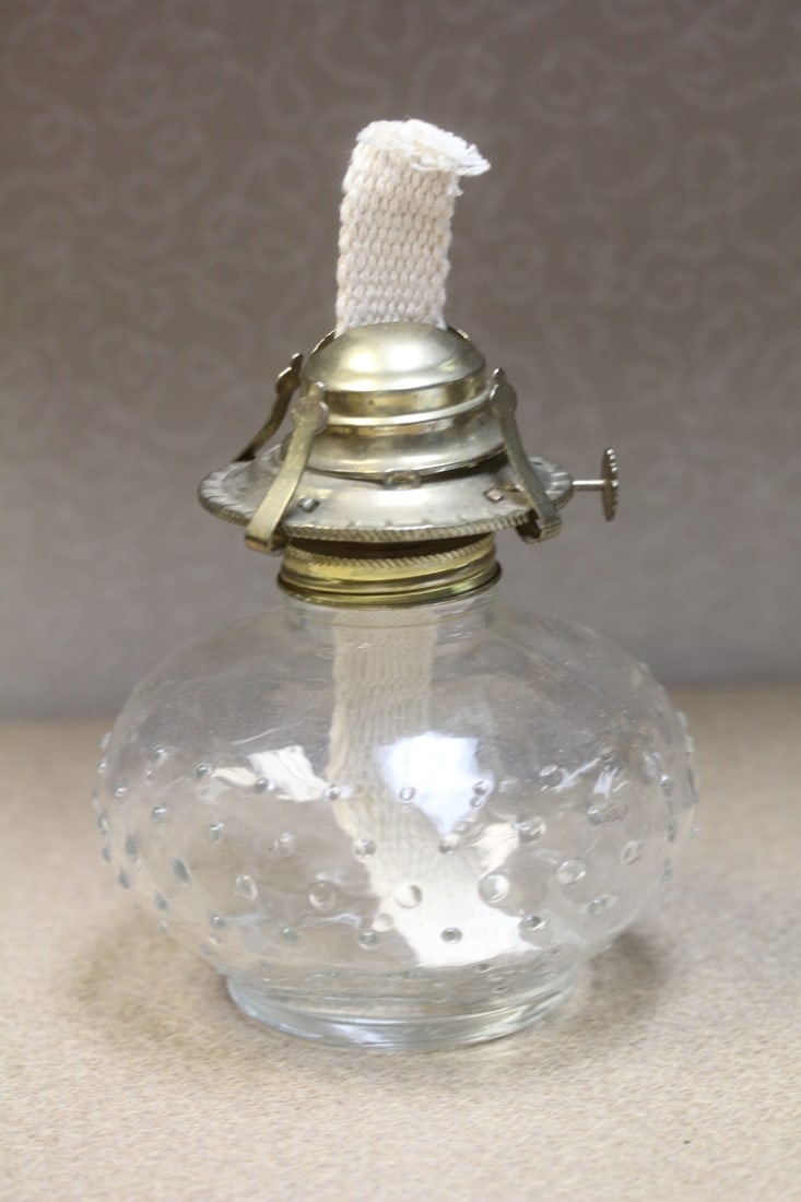Unused Oil Lamp: 6 1/4" tall