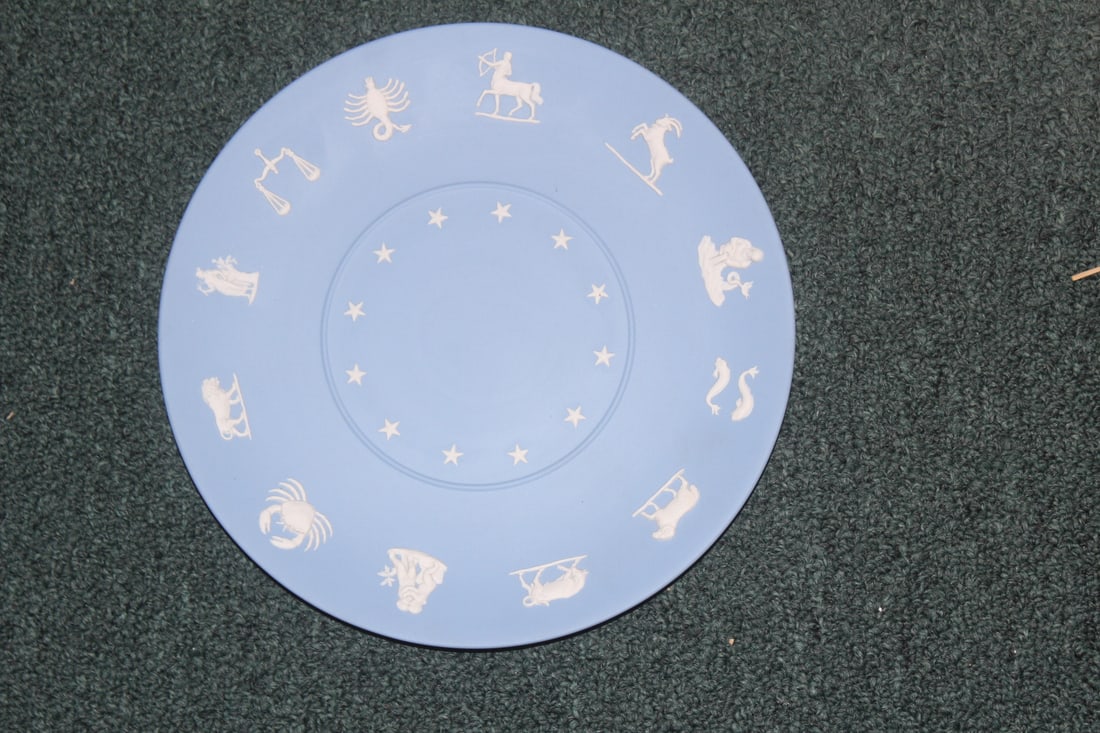 Wedgwood Zodiac Jasperware Plate: 9 1/2" in diameter