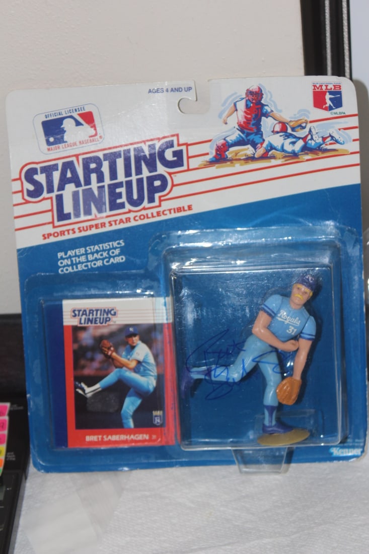 Signed Bret Saberliagen Figurine: starting lineup figurine