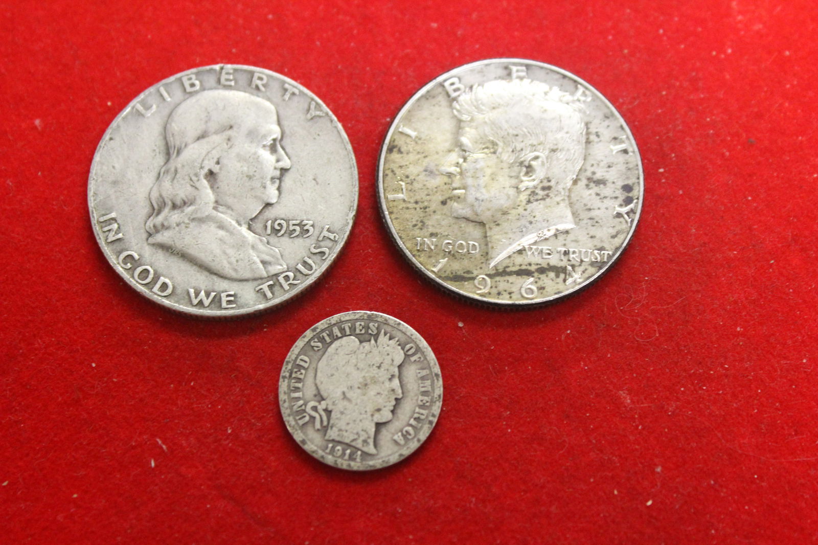 Lot of 3 90% Silver Coins (1 of 2)