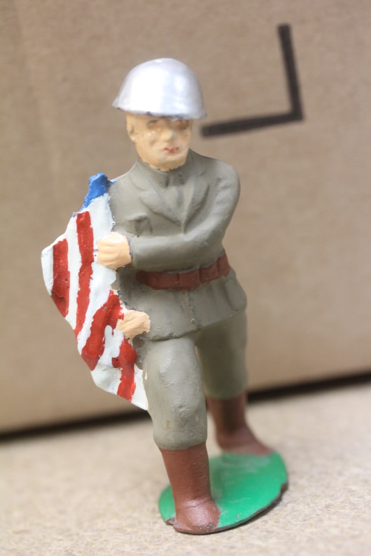 Cast Iron Lead Soldier: 3 1/4" tall