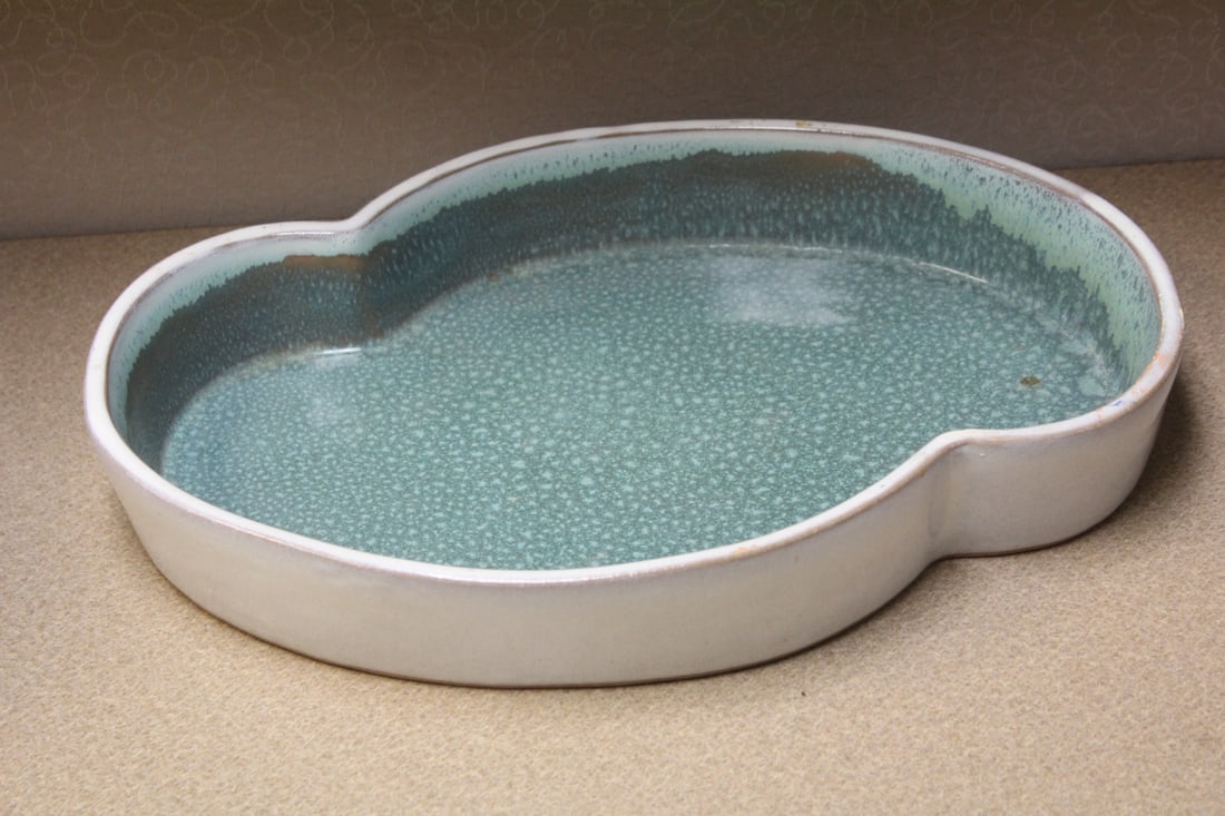 Signed Japanese Studio Ceramic Basin: 15 5/8" across