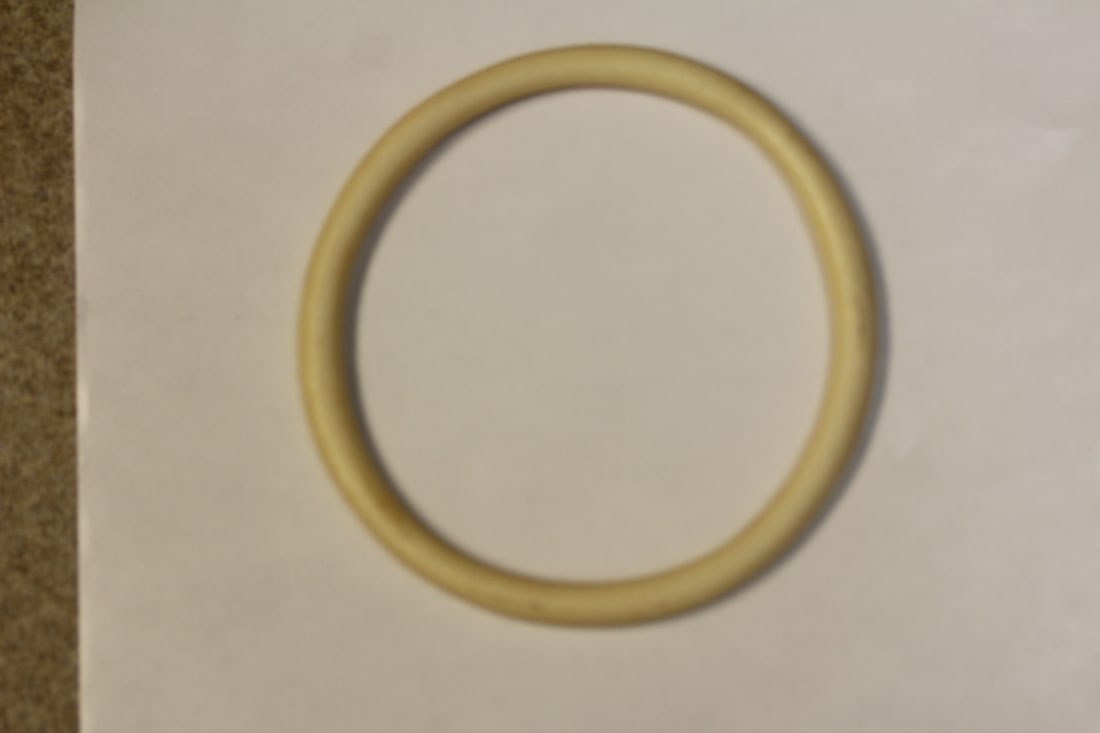 Antique Bone Carved Bangle Bracelet: inside diameter= 2 1/4"