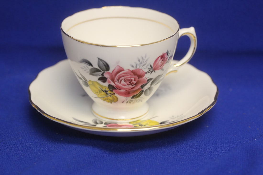 English Bone Chine Royal Vale Cup and Saucer: saucer= 5 5/8" in diameter