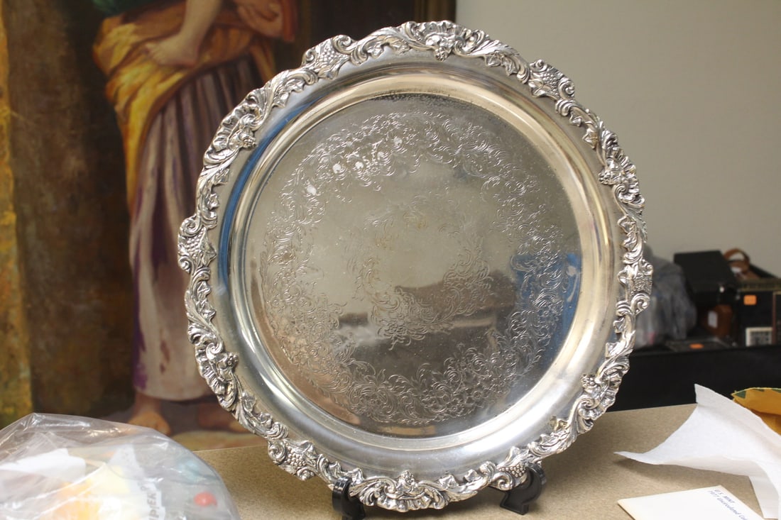 Ornate Silverplate Tray (1 of 5)